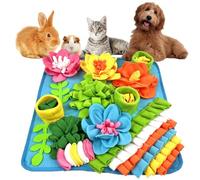 Snuffle Mat for Dogs Pet Slow Feeding Mat Dog Snuffle Mat Puppy Slow Feeding Training Mat Pet Smell Training Dog Toy Encourages Natural Foraging Skills and Slow Eating (blue, 40x40cm)
