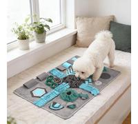 Snuffle Mat for Dogs, Pet Snuffle Mat for Small and Medium Dogs, Interactive Sniff Mat Feeding Mat for Puppies, Slow Feeder Dog Treat Mat for Training and Stress Relief (Blue)