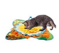 Snuffle Mat for Dogs Plush Fabric Flower Shape Dog Snuffle Mat Bright Color Interactive Pet Slow Feeding Mats Dogs Sniff Mats With Anti-Slip Back for Puppy Small Cat Rabbit(A,1)