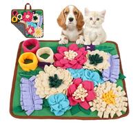 Snuffle Mat for Dogs, Puppy Slow Feeding Snuffle Mat with Handle Non Slip Bottom Stimulate Natural Foraging Instinct Relieve Boredom for Hamster Rabbit Cat Small Medium Dog 39x34cm(green)