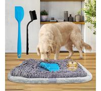 Snuffle mat for Dogs Size 25" x 18" - Silicone Lick mat Attachable with Sniffing Washable pad - Foraging Natural Mental Stimulation Toy Digging Slow Feeder Puzzle Enrichment Small Medium Large Puppy
