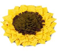 Snuffle Mat for Dogs Sunflower, Large Dog Snuffle Mat 19” x 19”, Plush Enrichment Toy Slow Feeder, Mental Health Puppy Chew Toys to Keep Them Busy, Machine Washable, Snuffle Mat for All Breeds Sizes