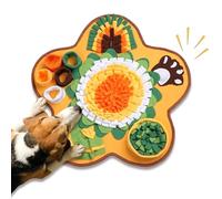 Snuffle Mat for Small and Medium Dogs 16.9x25.2 Inch Interactive Foraging Puzzle with Squeaky Toys, Slow Feeder Sniff Pad for Stress Relief Boredom Buster, Machine Washable