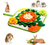 Snuffle Mat Rabbit Toys, Ferret Toys, 30 * 30cm Guinea Pig Interactive Feeding Mats, Small Animals Foraging Mat for Hamsters, Guinea Pigs, Hedgehogs, Chinchillas, Ferrets