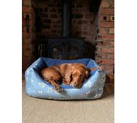 Snug and Cosy Pets Farmyard Blue Rectangle Bed - XLarge92CM