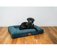 Snug and Cosy Pets Orthopaedic Dog Lounger Beds - (S) 73cm x 58cm x 15cm - Blue