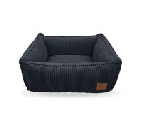 Snug and Cosy Pets The San Remo Chunky Cord Dog Bed - Black - Medium 25"