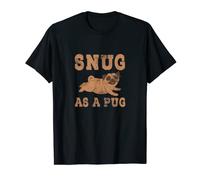 Snug As A Pug Dog Kawaii Pug Owner Pug Lover Distressed T-Shirt