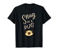Snug As a Pug Pajama Top Shirt, Cute Dog Pajamas Pug Gifts T-Shirt