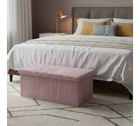 Snug City Corduroy Rectangle Storage Box with Lid Elegant Organizer for Any Room in Pink | Size: Large Snug City Pink L