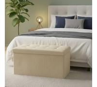 Snug City Crushed Velvet Rectangle Storage Box with Lid Elegant Organizer in Cream | Size: Large Snug City Cream L