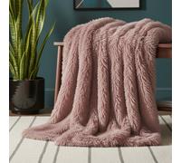 Snug City Cuddly Extra Fluffy Throw Ultra Soft Plush Blanket Sofa Bed Home Decor in Light Pink | Size: 150 cm x 200 cm Snug City Light Pink 150 cm x 200 cm