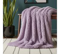 Snug City Cuddly Extra Fluffy Throw Ultra Soft Plush Blanket Sofa Bed Home Decor in Lilac | Size: 150 cm x 200 cm Snug City Lilac 150 cm x 200 cm