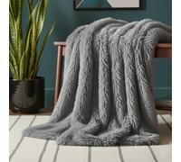 Snug City Cuddly Extra Fluffy Throw Ultra Soft Plush Blanket Sofa Bed Home Decor in Silver | Size: 150 cm × 200 cm Snug City Silver 150 cm × 200 cm