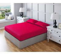 Snug City Fitted Sheet Polycotton Plain Dyed Extra Deep 25cm Bed Linen in Fuchsia | Size: Cot Snug City Fuchsia Cot