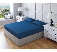 Snug City Fitted Sheet Polycotton Plain Dyed Extra Deep 25cm Bed Linen in Teal | Size: Cot Snug City Teal Cot