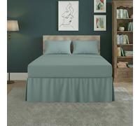 Snug City Fitted Valance Bed Sheet Polycotton Mattress Cover & Frill Easy Care in Duck Egg Blue | Size: Single Snug City Duck Egg Blue Single