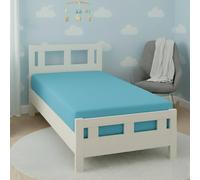 Flannelette Cot Bed Fitted Sheet Soft Brushed Cotton Bedding Comfort Blue
