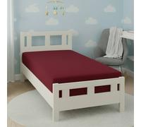 Flannelette Cot Bed Fitted Sheet Soft Brushed Cotton Bedding Comfort Red