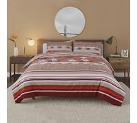 Snug City Floral Stripe Complete Bedding Set Duvet Cover Pillowcase Fitted Sheet | Size: King Snug City Multicolor King