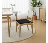 Snug City Foam Seat Pad with Ties Chair Cushion for Dining, Kitchen Pack of 4 in Black Snug City Black