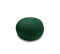 Home Sweet Home UK Handmade Ottoman Large Knitted Pouffe Footstool - 100% Cotton Chunky Knitted Round Pouffes For Living Room - Suitable For Resting Feet, Occasional Seating & Decor