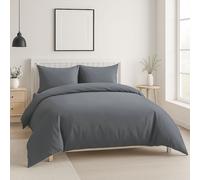 Snug City Luxury 200TC Duvet Cover And Pillowcase/s Set Bed Linen - Super King - Grey