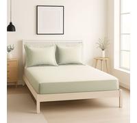 Snug City Luxury 200TC Oxford Border Pillowcase Pair Soft Feel - Cream