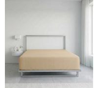 Snug City Luxury Satin Stripe T250 Cotton Rich Soft Extra Deep 30cm Fitted Sheet in Beige | Size: Double Snug City Beige Double