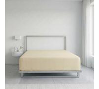 Snug City Luxury Satin Stripe T250 Cotton Rich Soft Extra Deep 30cm Fitted Sheet in Cream | Size: Double Snug City Cream Double