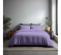 Snug City Microfibre Soft Touch Duvet Cover & Pillowcase/s Set Bed Linen in Lilac | Size: Super King Snug City Lilac Super King