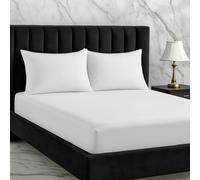 Snug City Microfibre Soft Touch Fitted Sheet 25cm Skirt Plain Dyed Bed Linen in White | Size: Small Single Snug City White Small Single