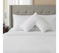 Snug City Microfibre Soft Touch V Shape Satin Stripe Pillowcase in White Snug City White