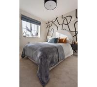 Snug City Mink Throw Soft Touch Blanket Fleece Faux Fur in Grey | Size: 127 cm x 152 cm Snug City Grey 127 cm x 152 cm