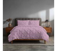 Home Sweet Home UK Pintuck Single Size Duvet Cover Sets Soft PolyCotton Duvet Cover Sets Singlesize With Button Closure Non-Iron Easy Care Bedding With Matching Pillowcase
