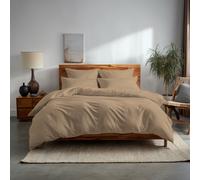 Snug City Plain Dyed Easy Care Polycotton Duvet Cover & Pillowcase/s Set Bed Linen in Beige | Size: Single Snug City Beige Single