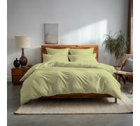 Snug City Plain Dyed Easy Care Polycotton Duvet Cover & Pillowcase/s Set Bed Linen in Lemon | Size: Single Snug City Lemon Single