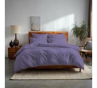 Snug City Plain Dyed Easy Care Polycotton Duvet Cover & Pillowcase/s Set Bed Linen in Lilac | Size: Super King Snug City Lilac Super King