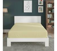 Snug City Polycotton Fitted Sheet Extra Deep 40cm Skirt Easy Care in Lemon | Size: Single Snug City Lemon Single