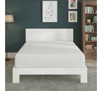 Snug City Polycotton Fitted Sheet Extra Deep 40cm Skirt Easy Care in White | Size: Single Snug City White Single