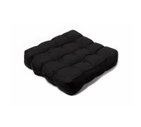 Snug City Quilted 9 Button Seat Pad Cushion Booster 100% Cotton Cover 45cm Square - Black