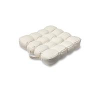 Snug City Quilted 9 Button Seat Pad Cushion Booster 100% Cotton Cover 45cm Square - Cream