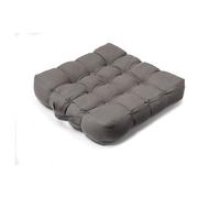 Snug City Quilted 9 Button Seat Pad Cushion Booster 100% Cotton Cover 45cm Square - Grey