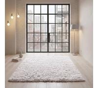 Snug City Shaggy Fluffy Rug Ultra Soft Plush Modern Floor Rug Non Slip Reverse in White | Size: 80 cm x 150 cm Snug City White 80 cm x 150 cm
