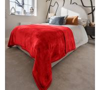 Snug City Soft & Warm Mink Throw Blanket - 150 x 200cm - Red