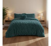 Snug City Super Fluffy Duvet Cover Ultra Soft, Cloud-Like Comfort Snug Sleep in Teal | Size: Double Snug City Teal Double