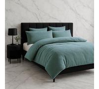Snug City Teddy Bear Fleece Duvet Cover & Pillow Case Set - Double - Teal