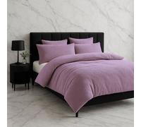 Snug City Teddy Bear Fleece Duvet Cover & Pillow Case Set - King - Lilac