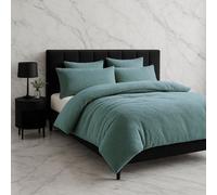 Snug City Teddy Bear Fleece Duvet Cover & Pillow Case Set - Super King - Teal