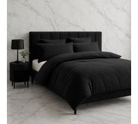 Snug City Teddy Bear Fleece Soft Cosy Duvet Cover + Pillow Case Set in Black | Size: King Snug City Black King